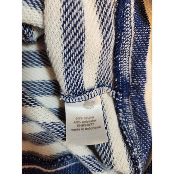 JCP Women's Blue‎ & White Stripe Light Weight Long Sleeve Knit Top Size M - Picture 4 of 6